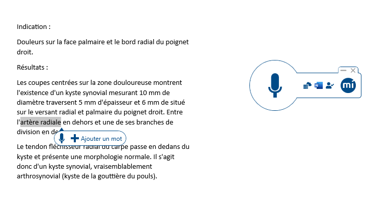 Gestion du vocabulaire directement au curseur