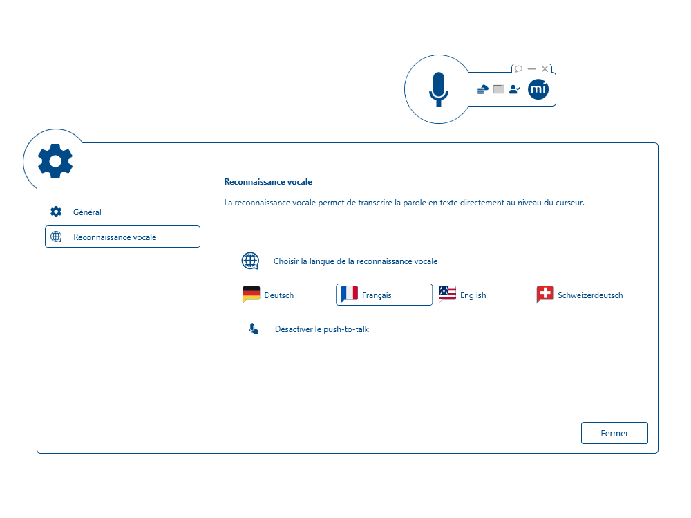 Multilinguisme de MIRA medical